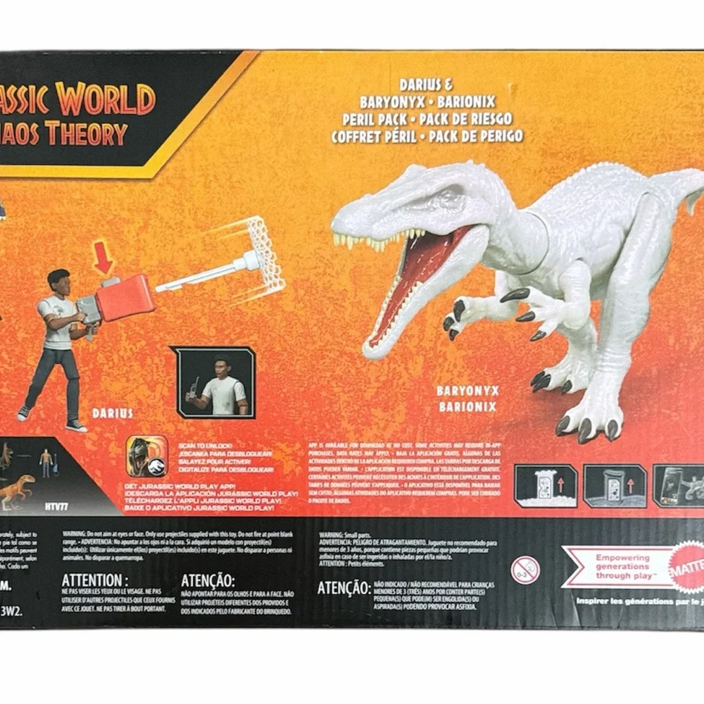 Mattel Jurassic World Chaos Theory Darius and Baryonyx‎ Peril Pack
